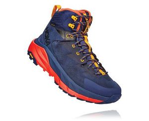 Hoka One One Kaha GORE-TEX Mens Hiking Shoes Patriot Blue/Mandarin Red | AU-3089627